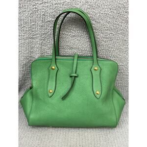 Annabel Ingall Green Pebbled Leather Shoulder Bag Purse #69328